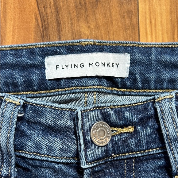 Flying Monkey Distressed Straight Jeans - Picture 2 of 7